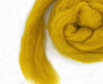 Corriedale Bulky Wool Roving-Mustard