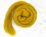 Corriedale Bulky Wool Roving-Mustard
