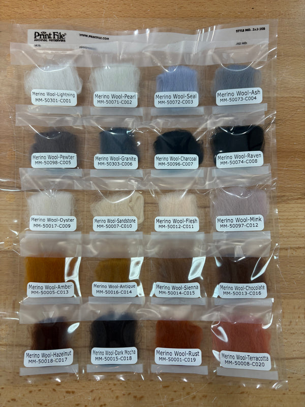 Merino 23 micron -Sample Card