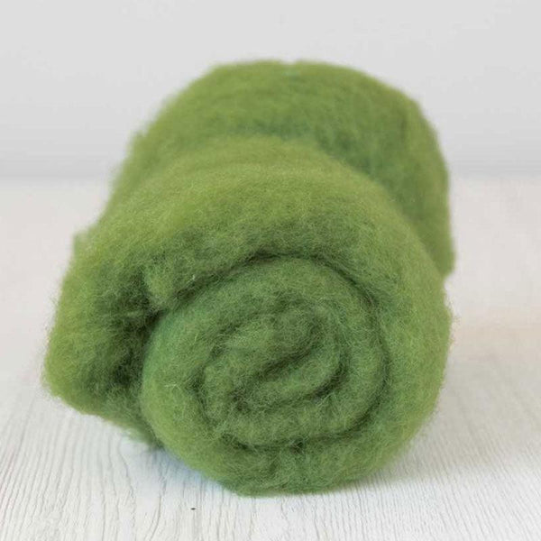 Bergschaf Wool Carded Batt - Leaf - Mohair & More