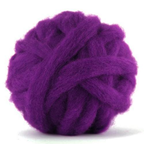 Corriedale Bulky Wool Roving-Damson - Mohair & More