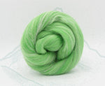 Dolomites Green - Merino and Aplaca Roving, Combed Top - Mohair & More