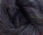 Glitzy Mocha Merino Roving / Top - Mohair & More