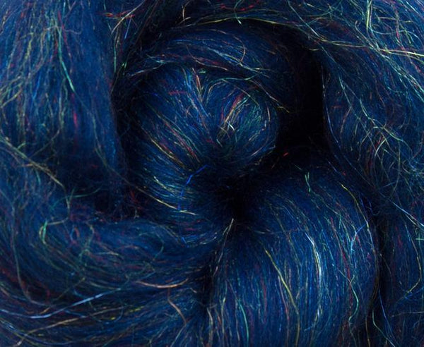 Glitzy Ocean Merino Roving / Top - Mohair & More