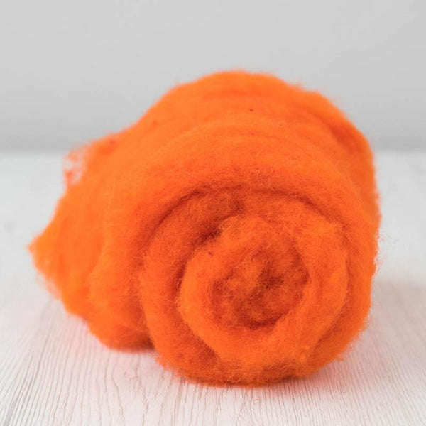 Maori Carded Batt-Orange - Mohair & More