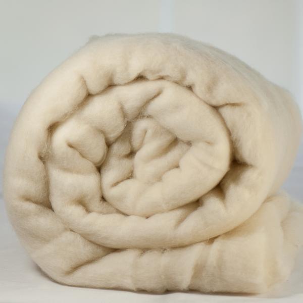 Merino Wool Carded Batt - Ecru-7 oz - Mohair & More