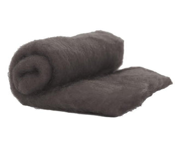 NZ Perendale Wool Carded Batt - Pewter-7 oz
